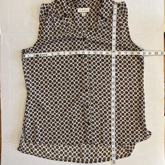 Dressbarn brown print tank top blouse size medium - Picture 6 of 6